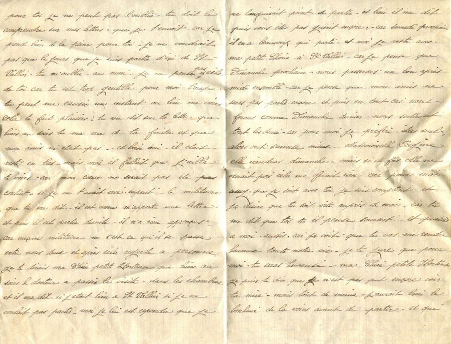 28 - Lettre d'Eugène Felenc adressée à sa fiancée Hortense Faurite datée du 10 août 1915 - Page 2 & 3.jpg
