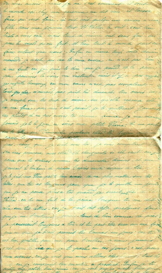 33 - Lettre d'Eugène Felenc adressée à sa fiancée Hortense Faurite datée du 17 août 1915 - Page 2.jpg