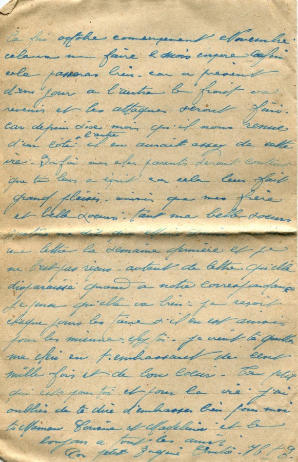 37 - Lettre d'Eugène Felenc adressée à sa fiancée Hortense Faurite datée du 20 août 1915 - Page 4.jpg