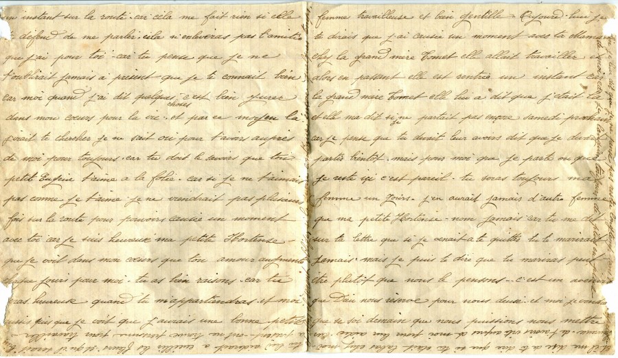 46 - Lettre d'Eugène Felenc adressée à sa fiancée Hortense Faurite datée du 2 septembre 1915- Pages 2 & 3.jpg
