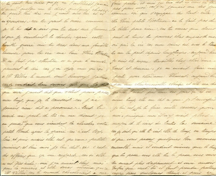 54 - Lettre d'Eugène Felenc adressée à sa fiancée Hortense Faurite datée du 16 septembre 1915 - Page 2 & 3.jpg