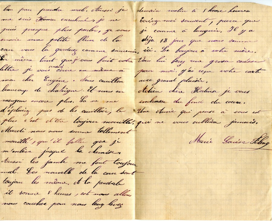 82 - Lettre de Marie-Louise Felenc adressée à Hortense Faurite datée du 28 octobre 1915 - Pages 2 & 3.jpg