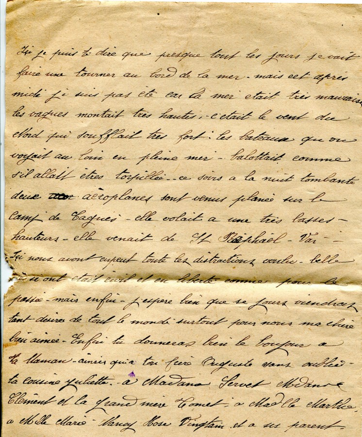 92 - Lettre d'Eugène Felenc adressée à sa fiancée Hortense Faurite datée du 18 novembre 1915- Page 4.jpg