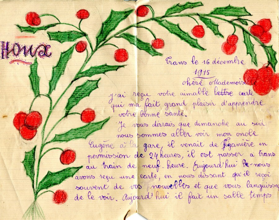 104 - Lettre de Marie-Louise Felenc adressée à Hortense Faurite datée du 16 décembre 1915 - Page 1.jpg
