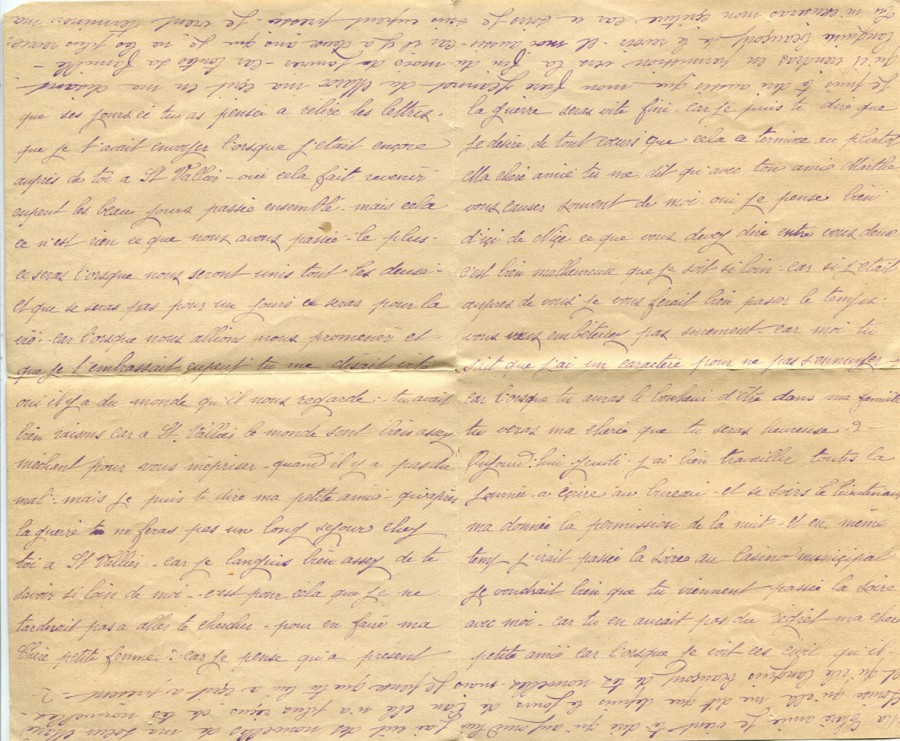 13 - Lettre d'EugÃ¨ne Felenc Ã  Hortense Faurite datÃ©e du 13 janvier 1916 - Pages 2 & 3.jpg
