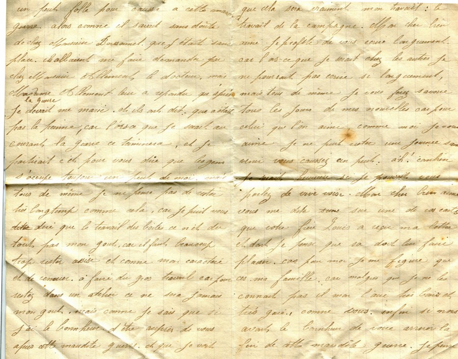 21 - Lettre d'Hortense Faurite Ã  EugÃ¨ne Felenc datÃ©e du 17 janvier 1916-pages 2 & 3.jpg