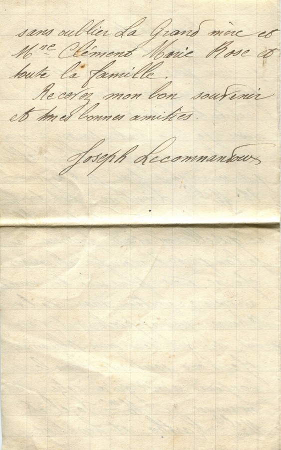 27 - Lettre de Joseph Lecommantous Ã  Hortense Faurite datÃ©e du 21 janvier 1916-Page 4.jpg