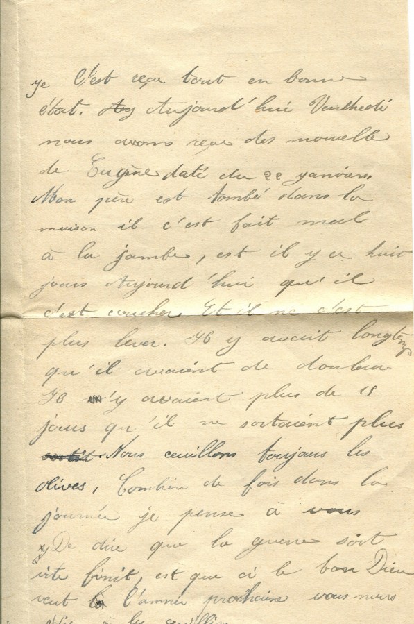 29 - Lettre de Marie Louise Felenc Ã  Hortense Faurite  datÃ©e du 26 janvier 1916-Page 2.jpg