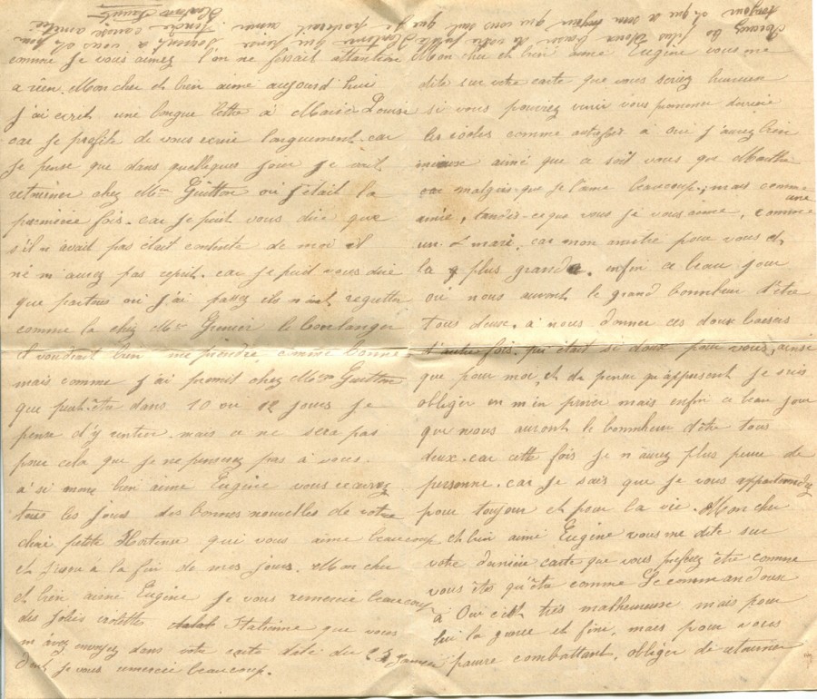 32 - Lettre d'Hortense Faurite Ã  EugÃ¨ne Felenc datÃ©e du 28 janvier 1916-Pages 2 & 3.jpg