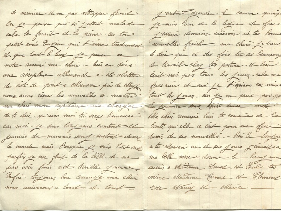52 - Lettre d'EugÃ¨ne Felenc Ã  Hortense Faurite datÃ©e du 29 fÃ©vrier 1916- Pages 2 & 3.jpg