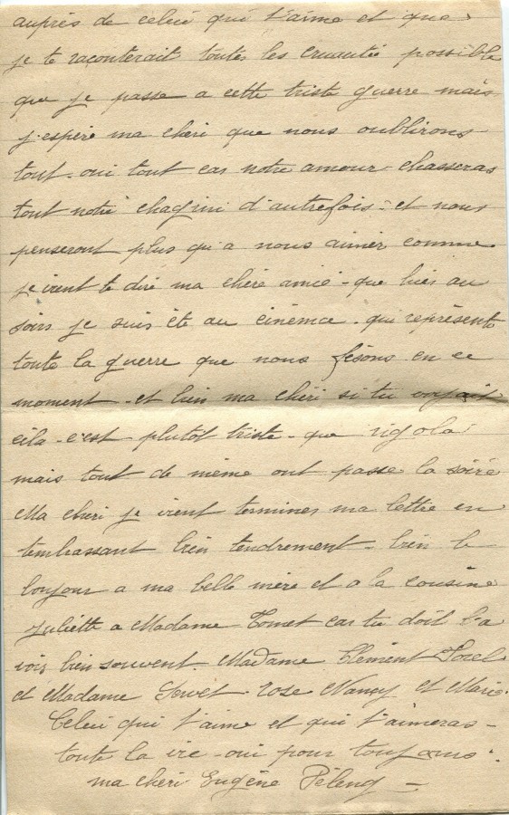 56 - Lettre d'EugÃ¨ne Felenc Ã  Hortense Faurite datÃ©e du 1er mars 1916- Page 4.jpg