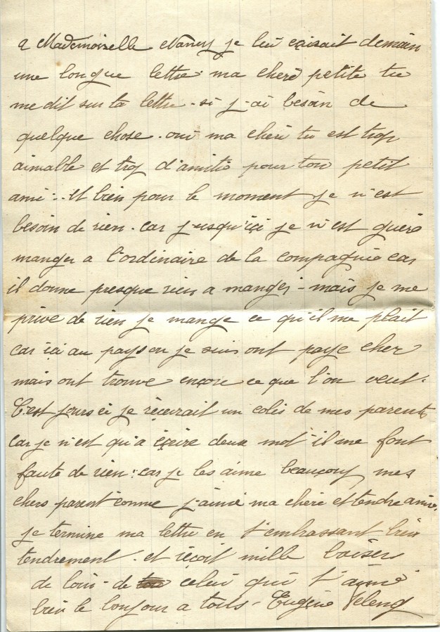59 - Lettre d'EugÃ¨ne Felenc Ã  Hortense Faurite datÃ©e du 2 mars 1916- Page 4.jpg