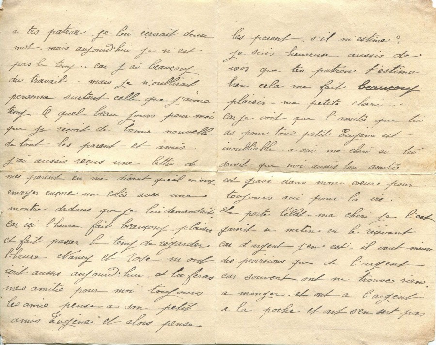 81 -Lettre d'EugÃ¨ne Felenc Ã  Hortense Faurite datÃ©e du 18 mars 1916-Page 2 & 3.jpg