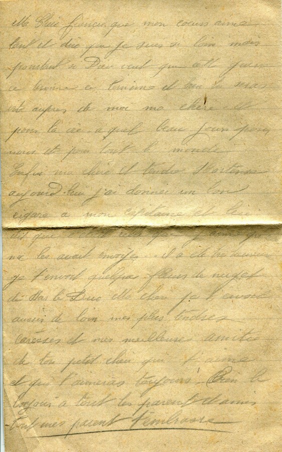 94 - Lettre d'EugÃ¨ne Felenc adressÃ©e Ã  sa fiancÃ©e Hortense Faurite datÃ©e du 21 avril 1916 - Page 4.jpg
