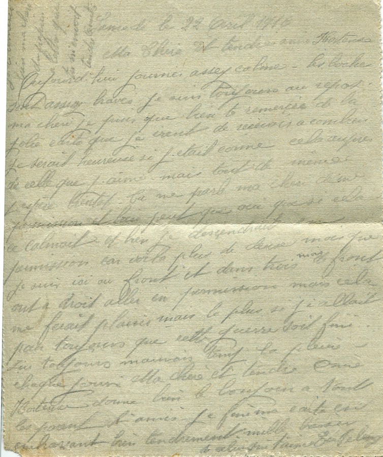 96 - Verso d'une Carte-Lettre d'EugÃ¨ne Felenc adressÃ©e Ã  sa fiancÃ©e Hortense Faurite datÃ©e du 22 avril 1916.jpg