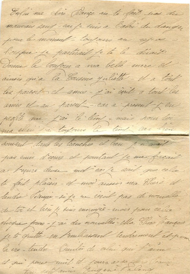 108 - Lettre d'EugÃ¨ne Felenc adressÃ©e Ã  sa fiancÃ©e Hortense Faurite datÃ©e du 30 avril 1916 - Page 4.jpg