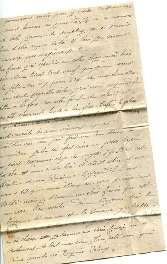 115 - Lettre d'EugÃ¨ne Felenc adressÃ©e Ã  sa fiancÃ©e Hortense Faurite datÃ©e du 4 mai 1916 - Page 2.jpg