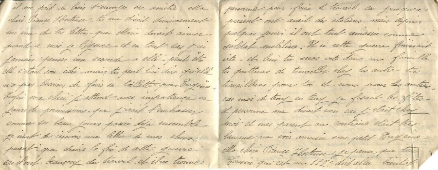 144 - Lettre d'EugÃ¨ne Felenc adressÃ©e Ã  sa fiancÃ©e Hortense Faurite datÃ©e du 22 mai 1916 - Page 2 & 3.jpg