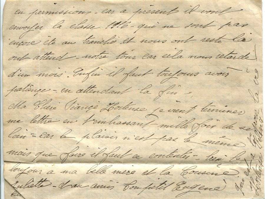 145 - Lettre d'EugÃ¨ne Felenc adressÃ©e Ã  sa fiancÃ©e Hortense Faurite datÃ©e du 22 mai 1916 - Page 4.jpg
