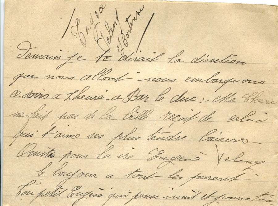 148 - Lettre d'EugÃ¨ne Felenc adressÃ©e Ã  sa fiancÃ©e Hortense Faurite datÃ©e du 24 mai 1916 - Page 4.jpg