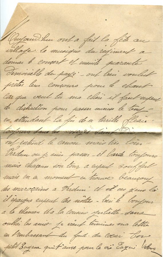 159 - Lettre de d'EugÃ¨ne Felenc adressÃ©e Ã  sa fiancÃ©e Hortense Faurite datÃ©e du 30 mai 1916 - Page 2.jpg