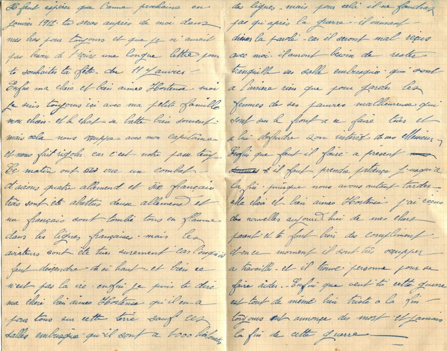 205 - Lettre d'EugÃ¨ne Felenc Ã  sa fiancÃ©e Hortense Faurite datÃ©e du 2 juillet 1916 - Pages 2 & 3.jpg