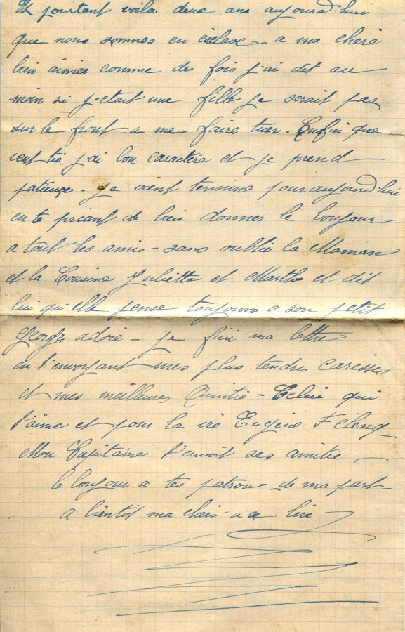 207 - Lettre d'EugÃ¨ne Felenc Ã  Hortense Faurite datÃ©e du 2 juillet 1916 - Page 4.jpg