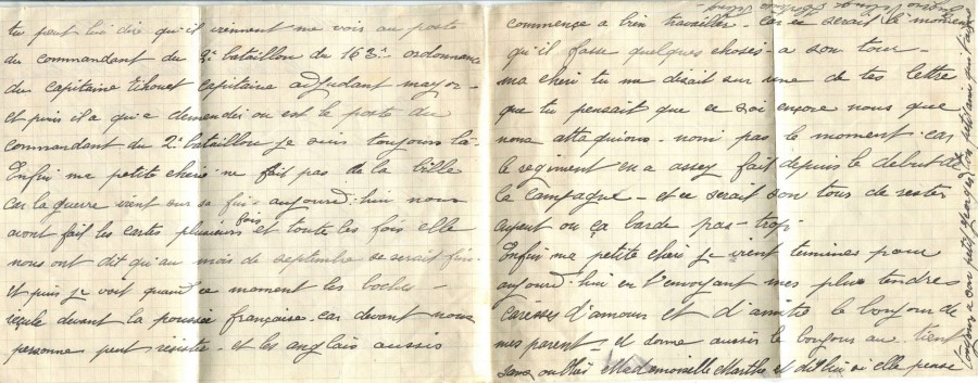213 - Lettre d'EugÃ¨ne Felenc Ã  Hortense Faurite datÃ©e du 5 Juillet 1916 - Pages 2 & 3.jpg