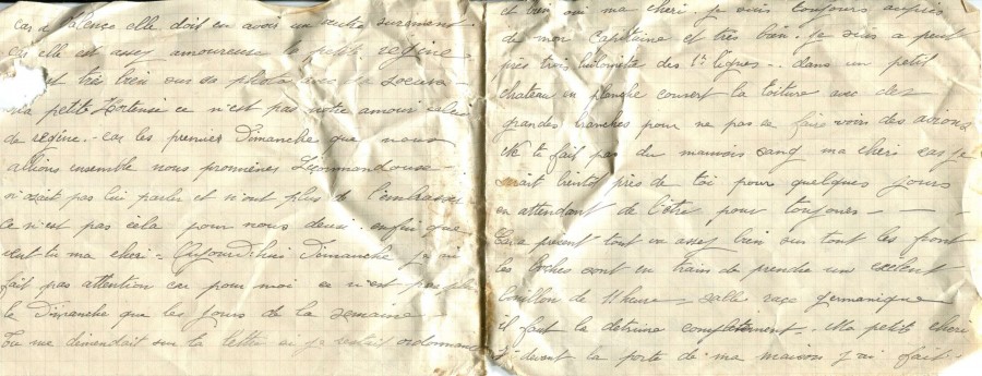 224 - Lettre d'EugÃ¨ne Felenc Ã  Hortense Faurite datÃ©e du 9 Juillet 1916 - Pages 2 & 3.jpg