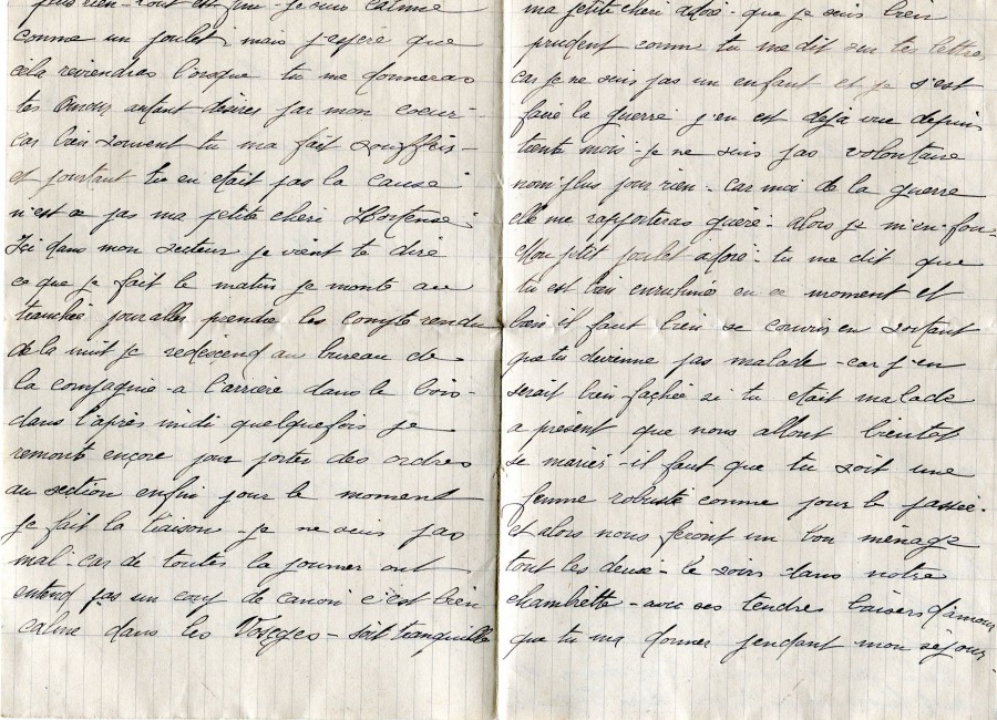 25 - Lettre de EugÃ¨ne Felenc adressÃ©e Ã  sa fiancÃ©e Hortense Faurite datÃ©e du 19 Janvier 1917 - Page 2 & 3.jpg