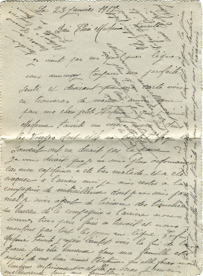 44 - Verso d'une carte lettre du 26 janvier 1917 d'EugÃ¨ne Felenc Ã  sa fiancÃ©e Hortense.jpg
