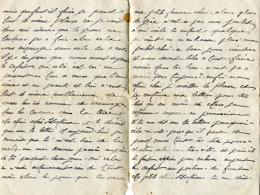 46 - Lettre de EugÃ¨ne Felenc Ã  sa fiancÃ©e Hortense datÃ©e du 27 janvier 1917-pages 2 et 3.jpg