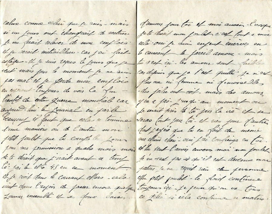 54 - Lettre de EugÃ¨ne Felenc Ã  sa fiancÃ©e datÃ©e du 29 janvier 1917-pages 2 et 3.jpg