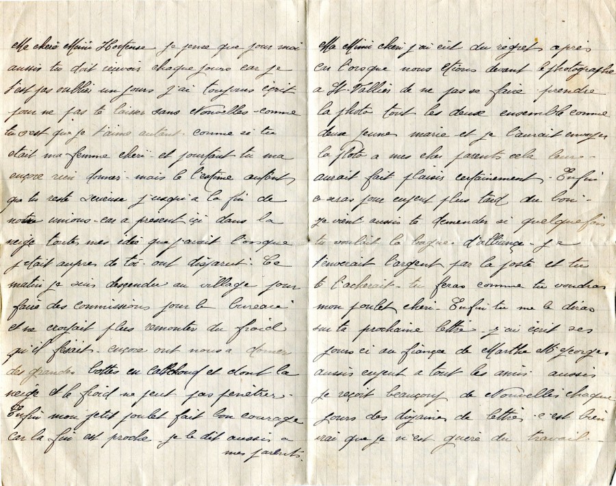 64 - Lettre de EugÃ¨ne Felenc adressÃ©e Ã  sa fiancÃ©e Hortense Faurite datÃ©e de Janvier 1917 - Page 1 & 2.jpg