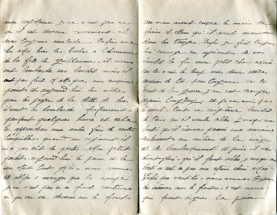68 - Lettre de EugÃ¨ne Felenc Ã  sa fiancÃ©e Hortense datÃ©e du - pages 2 et 3.jpg