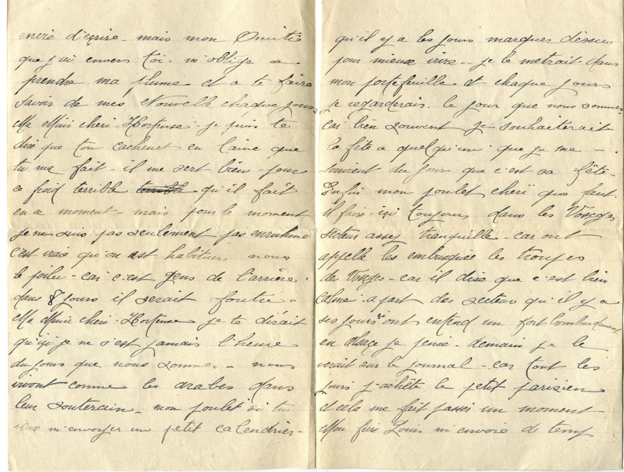 74 - 1er fÃ©vrier 1917-Lettre de EugÃ¨ne Felenc adressÃ©e Ã  Hortense Faurite-pages 2  & 3.jpg