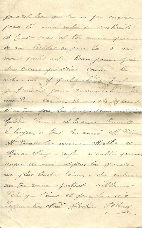 78 - 2 fÃ©vrier 1917-Lettre de EugÃ¨ne Felenc adressÃ©e Ã  Hortense Faurite-page 4.jpg