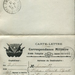 118 - 14 fÃ©vrier 1917 (date du tampon)- Recto d'une carte lettre d'EugÃ¨ne Felenc adressÃ©e Ã  Hortense Faurite.jpg