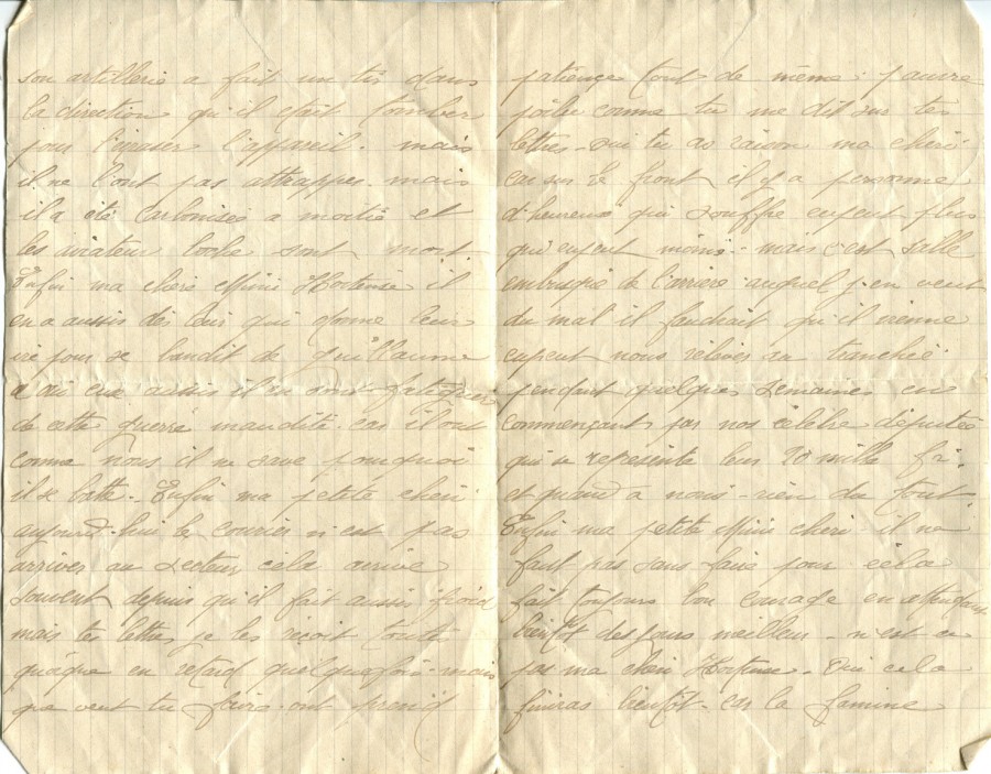123 - 16 fÃ©vrier 1917-Lettre d'EugÃ¨ne Felenc adressÃ©e Ã  Hortense Faurite-pages 2 & 3.jpg