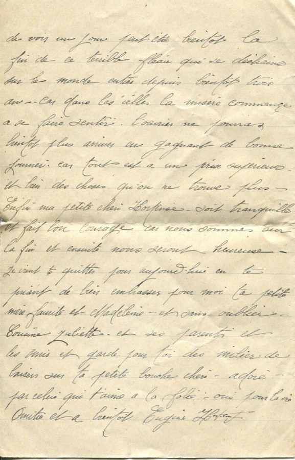 150 - 28 FÃ©vrier 1917 - Lettre de EugÃ¨ne Felenc adressÃ©e Ã  sa fiancÃ©e Hortense Faurite  - Page 4.jpg
