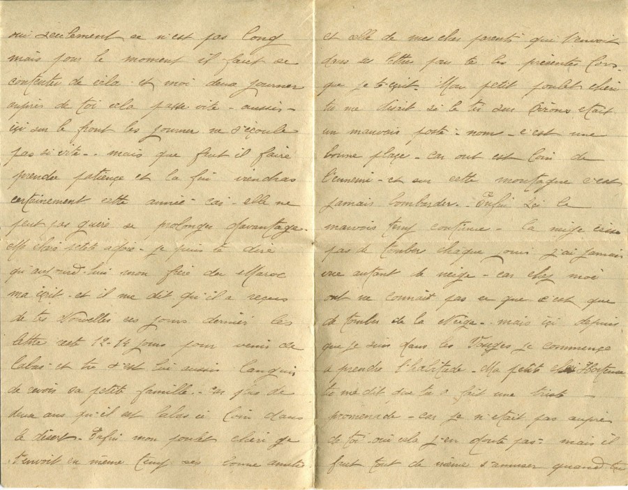158 - 3 Mars 1917 - Lettre d'EugÃ¨ne Felenc adressÃ©e Ã  sa fiancÃ©e Hortense Faurite - Page 2 & 3.jpg