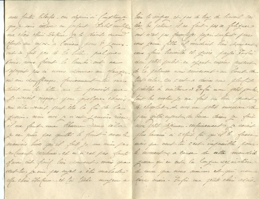 161 - 5 Mars 1917 - Lettre d'EugÃ¨ne Felenc adressÃ©e Ã  sa fiancÃ©e Hortense Faurite - Page 2 & 3.jpg