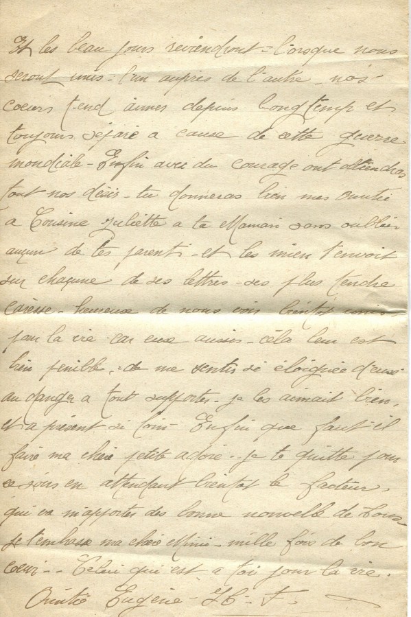176 - 10 Mars 1917 - Lettre d'EugÃ¨ne Felenc adressÃ©e Ã  sa fiancÃ©e Hortense Faurite - Page 4.jpg
