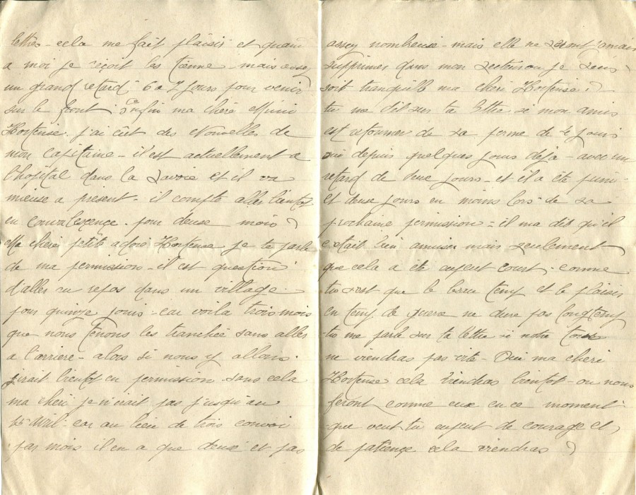 187 - 18 Mars 1917 - Lettre d'EugÃ¨ne Felenc adressÃ©e Ã  sa fiancÃ©e Hortense Faurite - Page 2 & 3.jpg