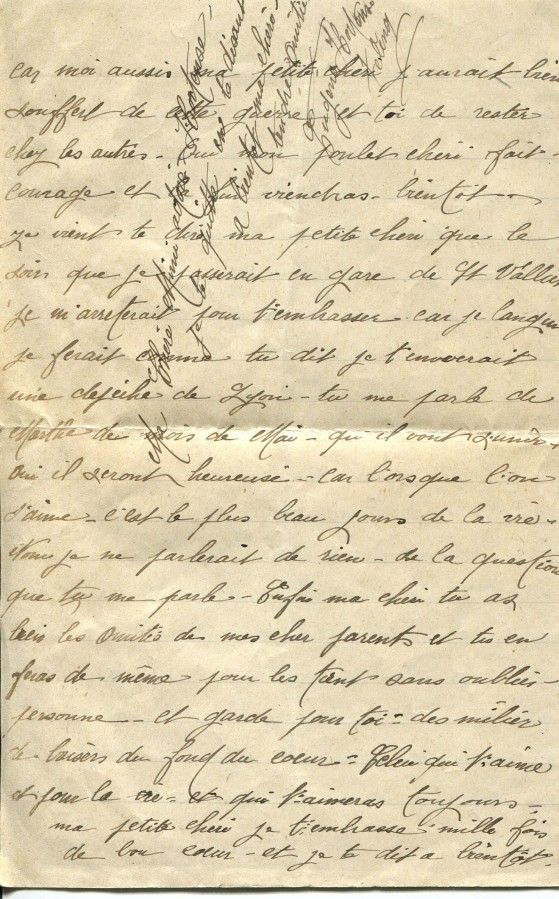 191 - 20 Mars 1917 - Lettre d'EugÃ¨ne Felenc adressÃ©e Ã  sa fiancÃ©e Hortense Faurite  - Page 4.jpg