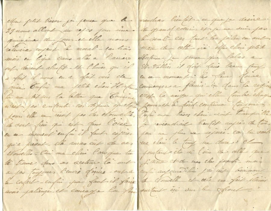 201 - 27 Mars 1917 - Lettre d'EugÃ¨ne Felenc adressÃ©e Ã  sa fiancÃ©e Hortense Faurite  - Page 2 & 3.jpg