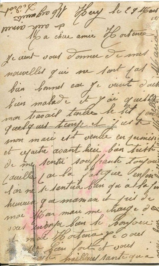 210 - 29 Mars 1917 - Verso d'une carte postale d'un ami adressÃ©e Ã  Hortense Faurite.jpg