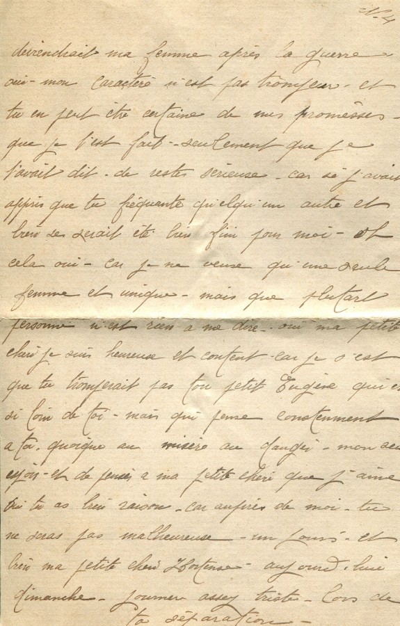 212 - (Non datÃ©e 2) Lettre d'EugÃ¨ne Felenc adressÃ©e Ã  sa fiancÃ©e Hortense Faurite - Page 4.jpg