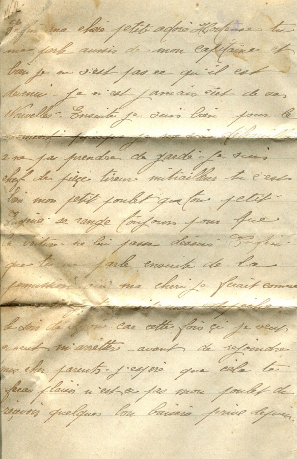 214 - (Non datÃ©e) Lettre d'EugÃ¨ne Felenc adressÃ©e Ã  sa fiancÃ©e Hortense Faurite - Page 2.jpg