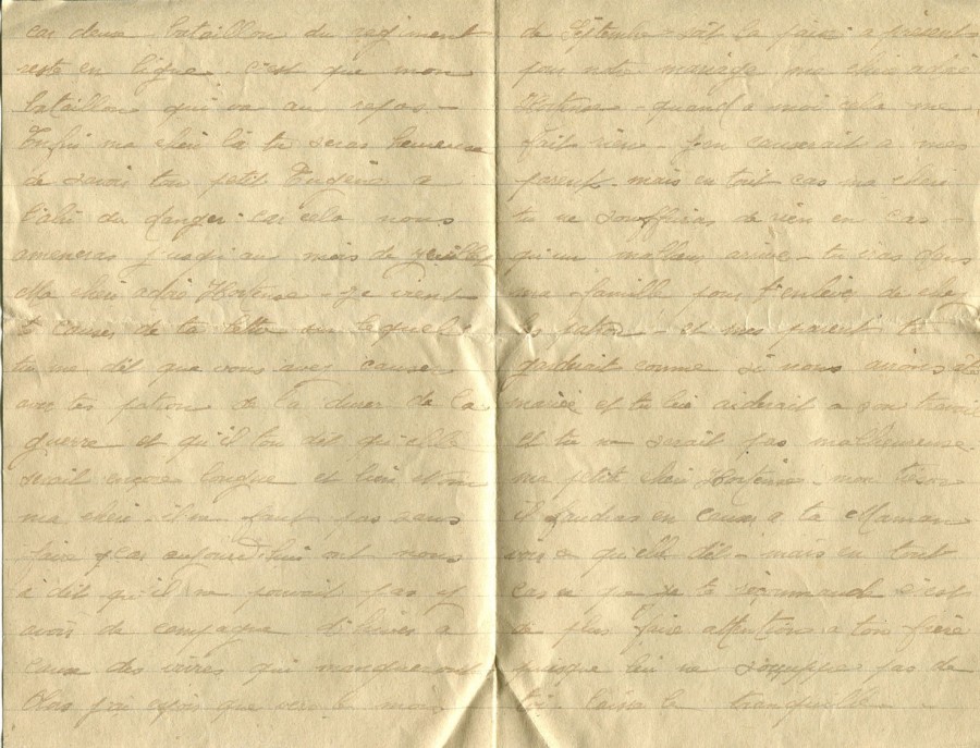 288 - 15 Mai 1917 - Lettre d'EugÃ¨ne Felenc adressÃ©e Ã  sa fiancÃ©e Hortense Faurite - Page 2 & 3.jpg